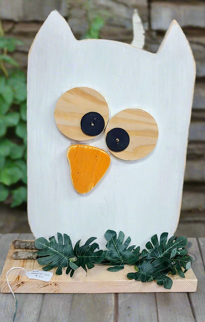 Handmade Owl Porch Sitter