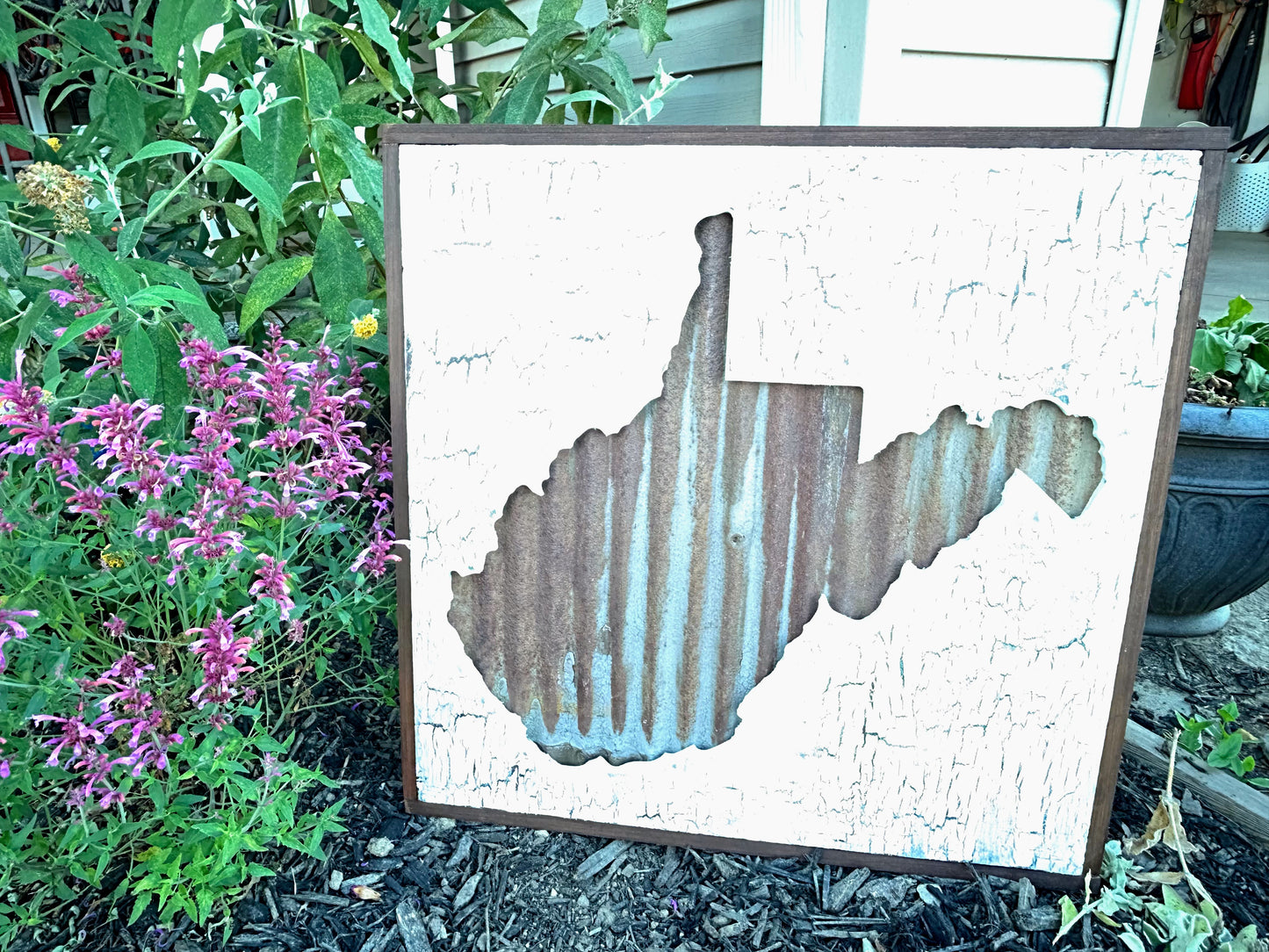 Corrugated Metal WV Sign