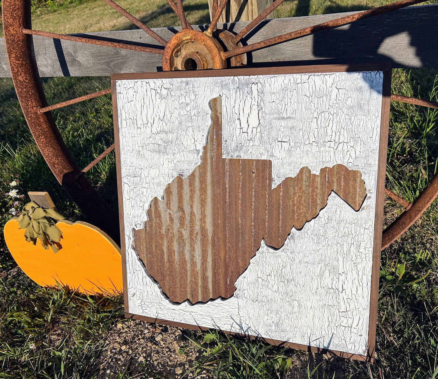 Corrugated Metal WV Sign