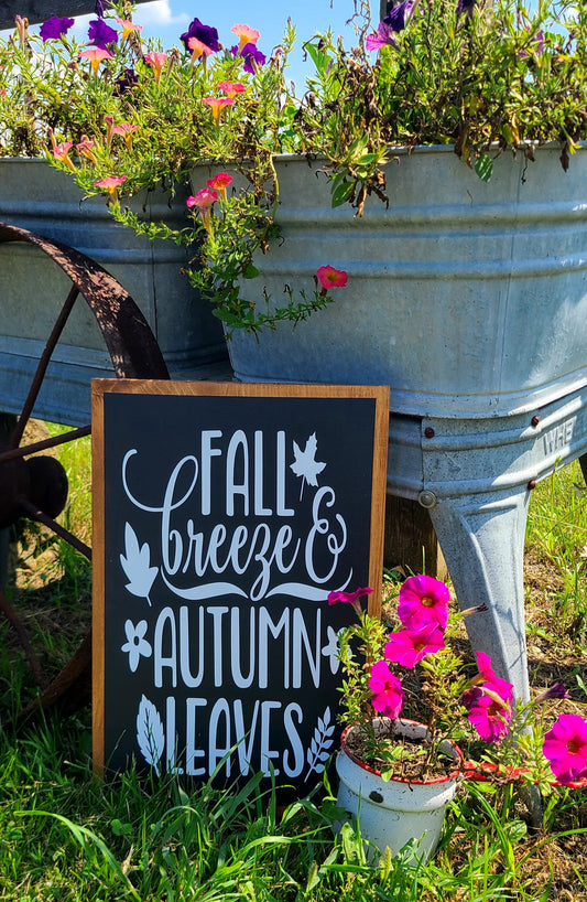 Bougee lil wooden Fall sign